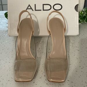 Aldo nude slingback heels